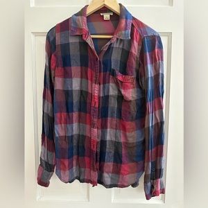 Soft plaid lucky brand flannel size small